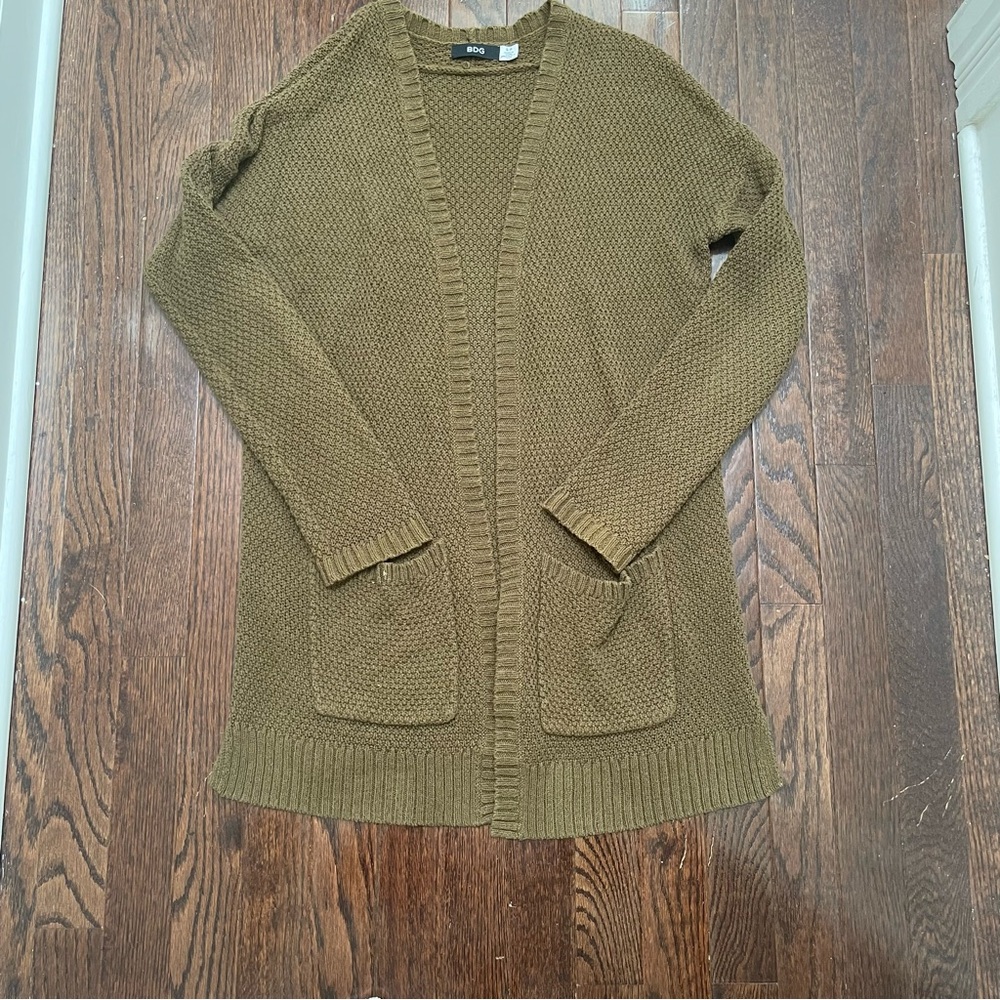 BDG/Urban Outfitters green cardigan